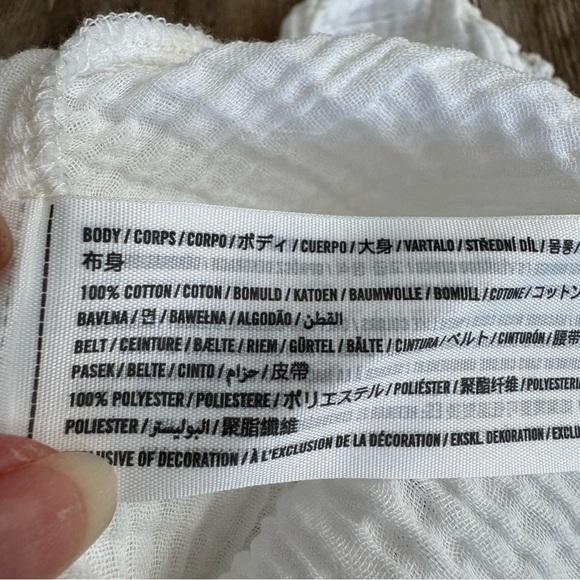 Abercrombie & Fitch One-Shoulder Tunic Coverup Braided Tassel Belt Size: S/M - Picture 9 of 10